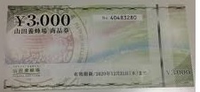 山田養蜂場商品券3000円