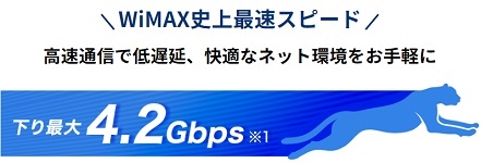 BIGLOBE WiMAX通信速度